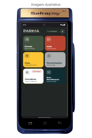 SafraPay P3 com app PARKIA